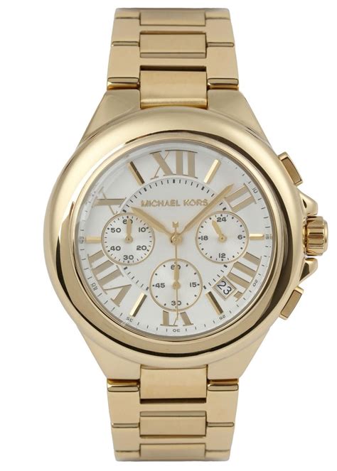 michael kors big face gold watch|michael kors gold tone watch.